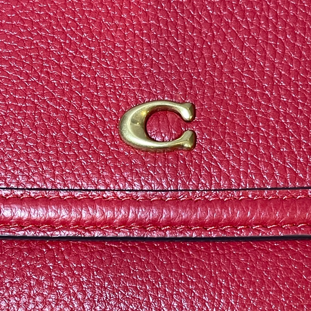 Coach Legacy Ruby Red Shoulder Bag with Brass Hardware - Picture 5 of 15
